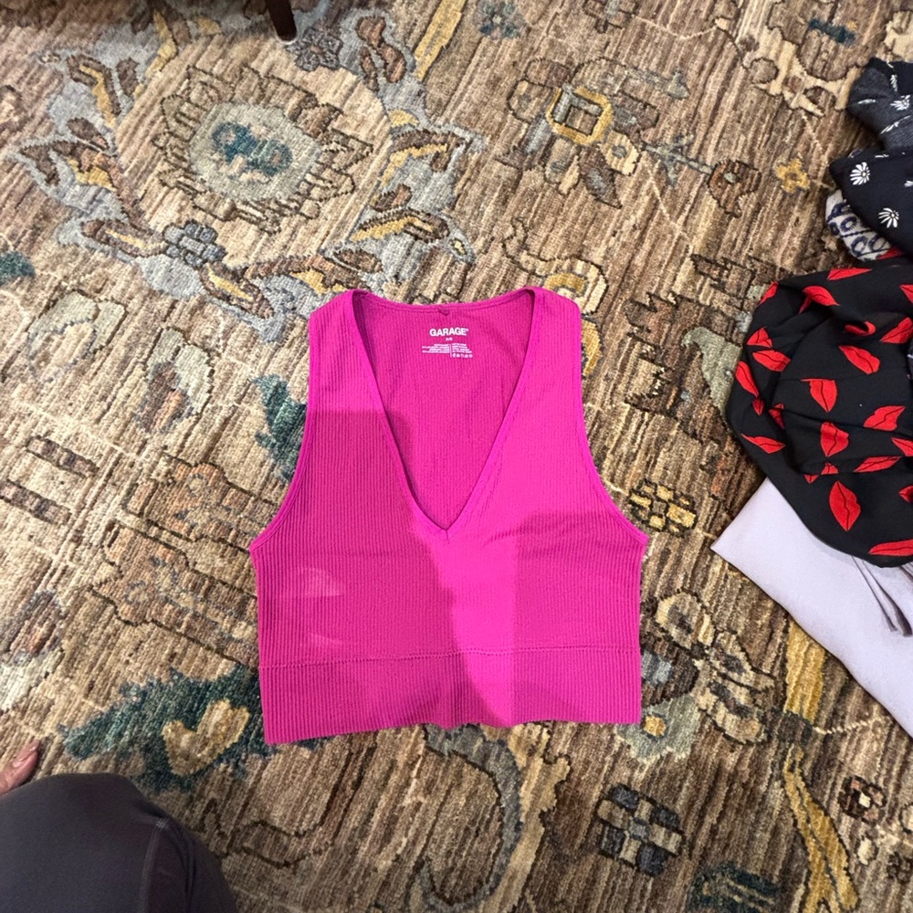 Garage Pink Crop Top